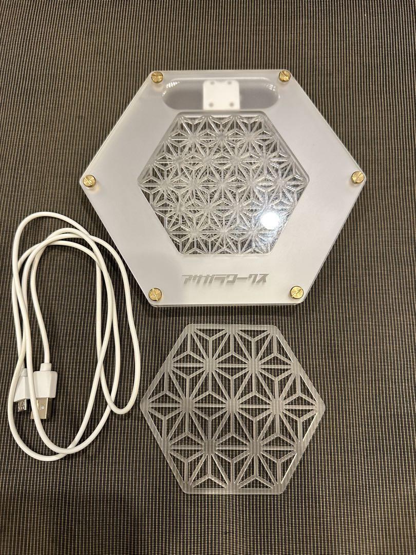 アサガラワークス ALBM :1.5 LEDコースター 麻柄 マットクリア