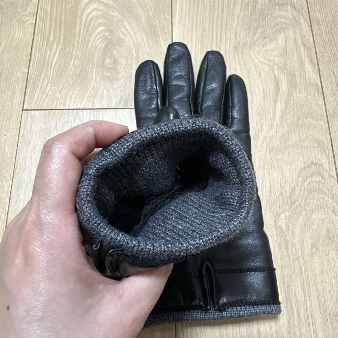 UGG メンズレザー 手袋　ブラック