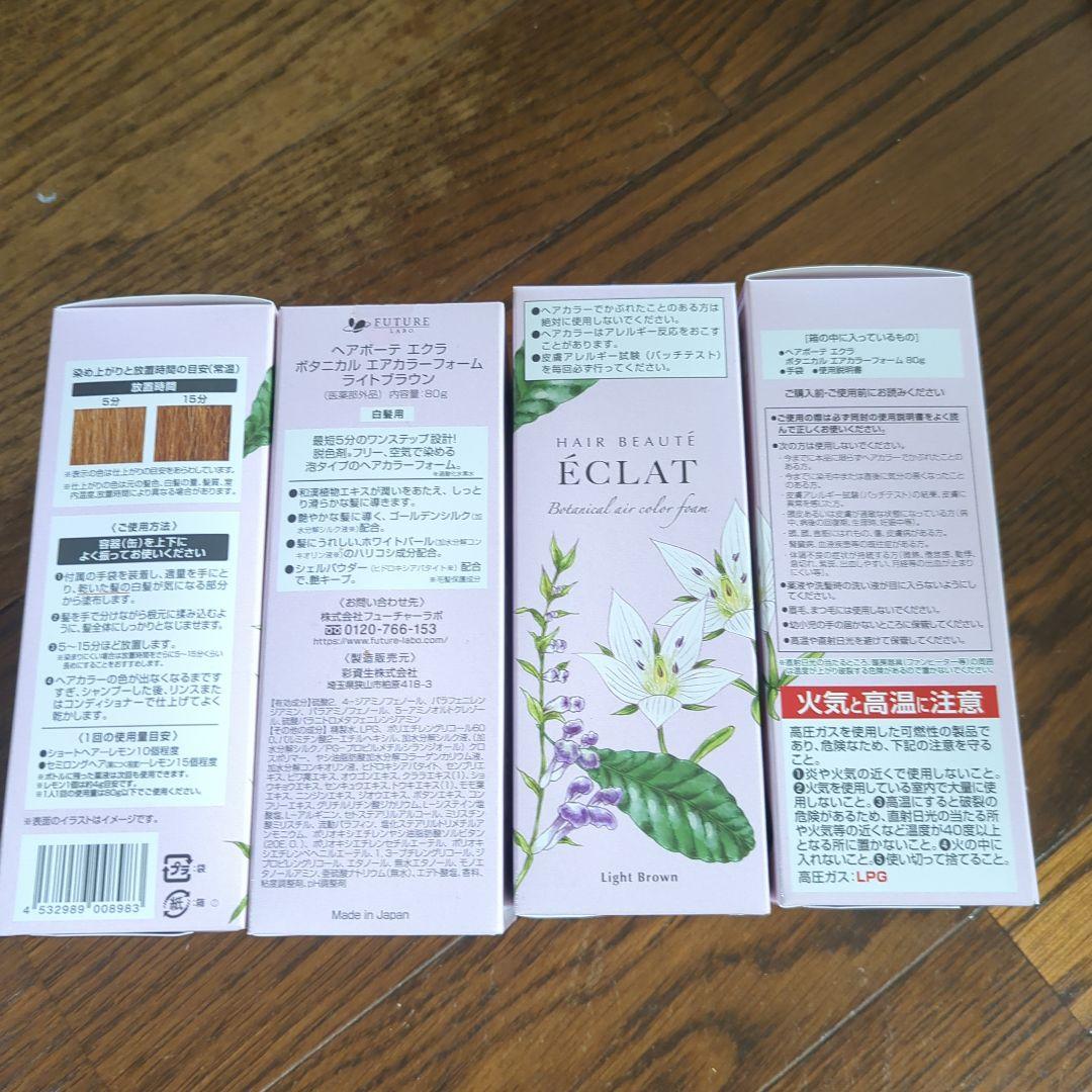 ヘアボーテエクラボタニカルエアカラーフォーム（ライトブラウン）