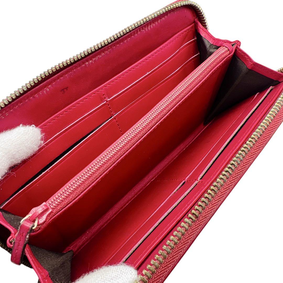 GUCCI GGキャンバス ラウンドファスナー 長財布 6733