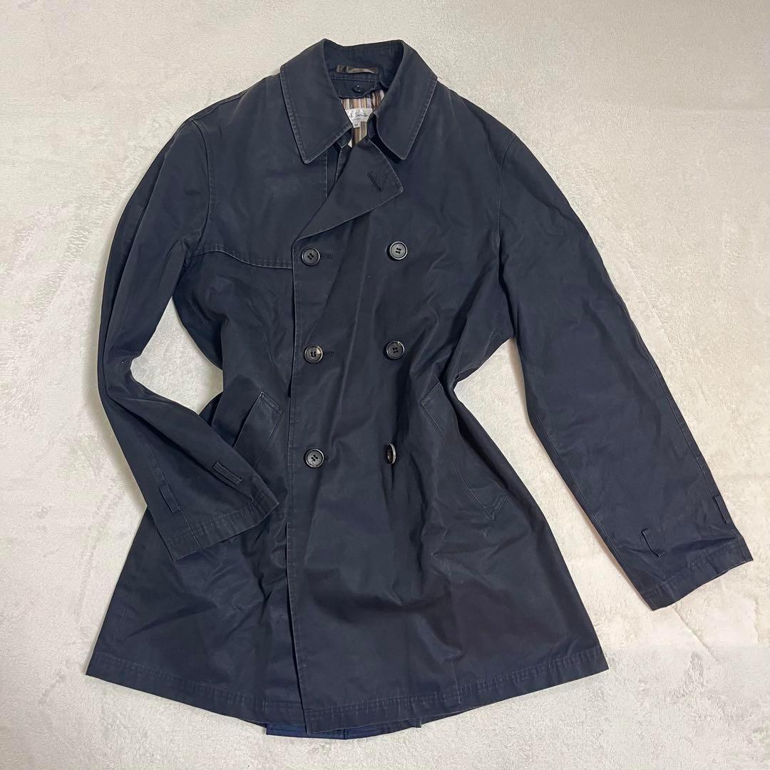 美品⭐ポールスミス トレンチコート キルティングライナー付 紫