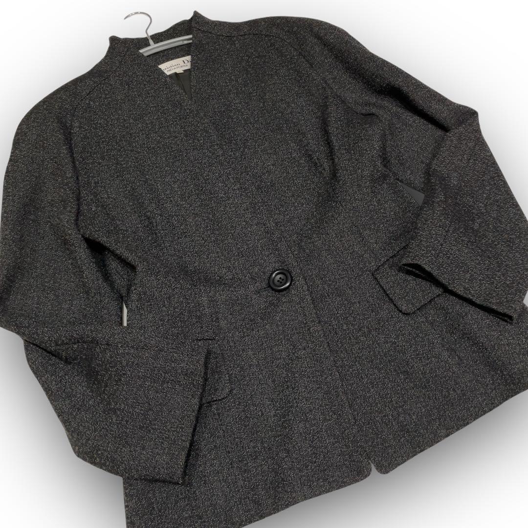 セール 国内 美品】クリスチャンディオール 最高級 デザイナーズ MIXウール ジャケット・アウター