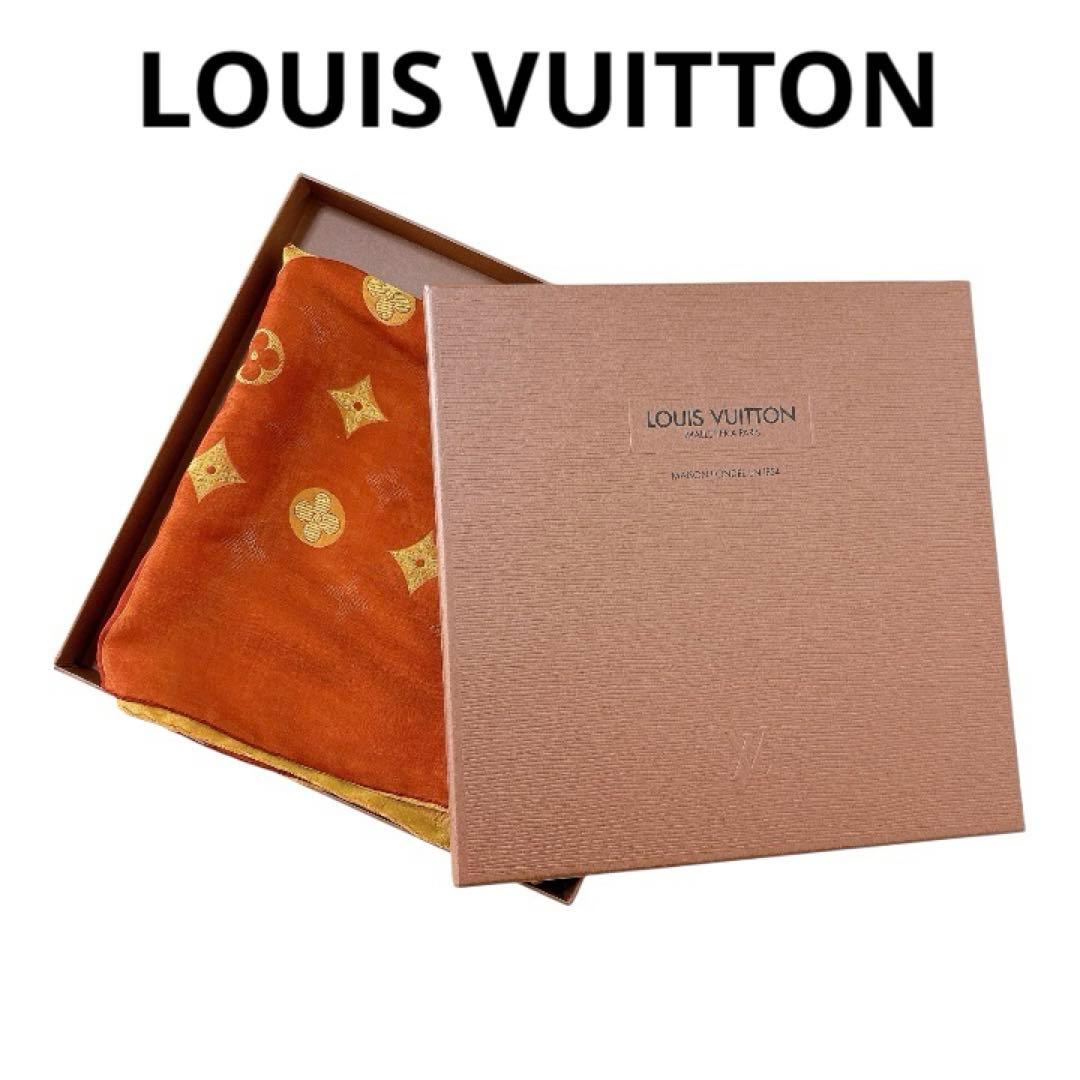 ルイヴィトン シルク×アセテート ロゴ レディース モノグラム 大判 スカーフLOUIS VUITTON
