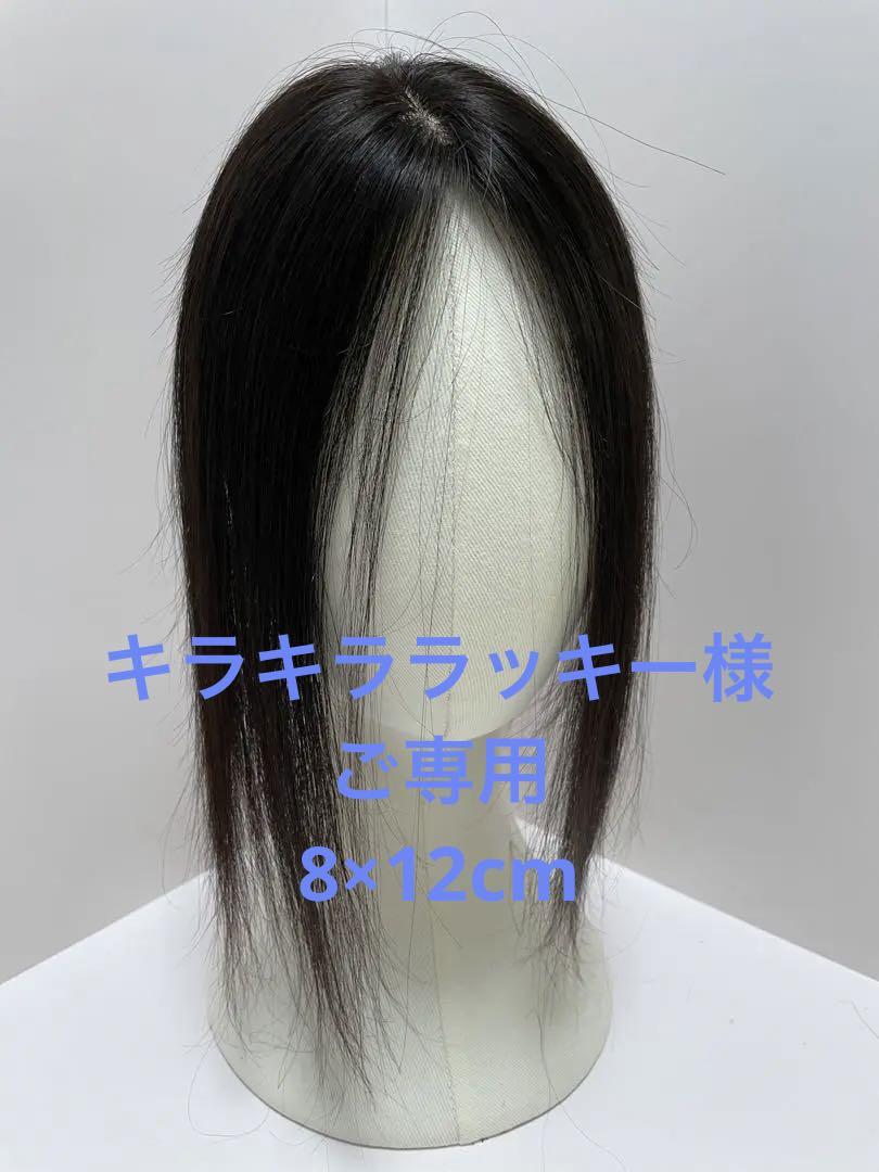 前髪ウィッグ頭頂部ウィッグ総手植え引き抜き製法ヘアピース部分ウィッグ人毛100%