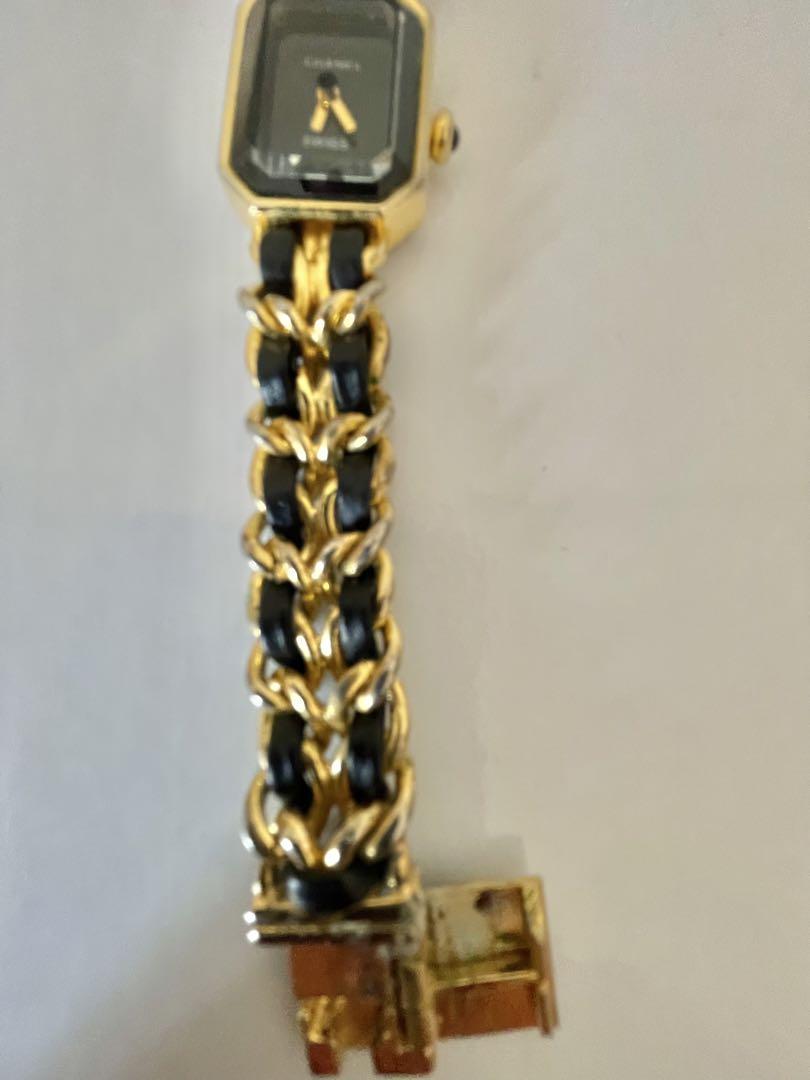 【ジャンク品】CHANEL シャネル ゴールド ブラック レディース 時計