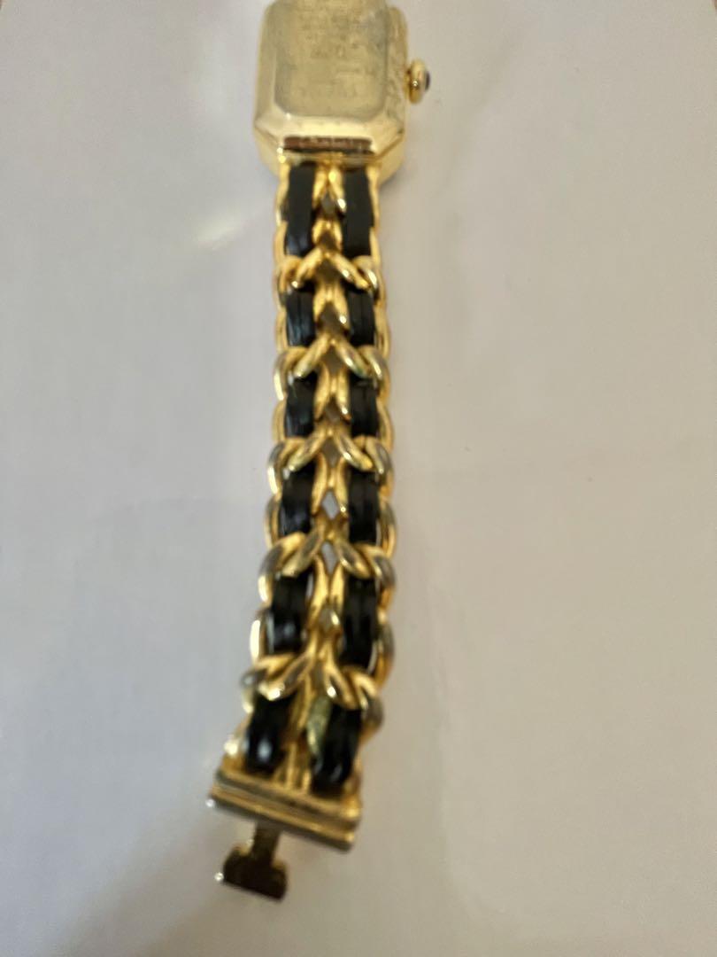 【ジャンク品】CHANEL シャネル ゴールド ブラック レディース 時計