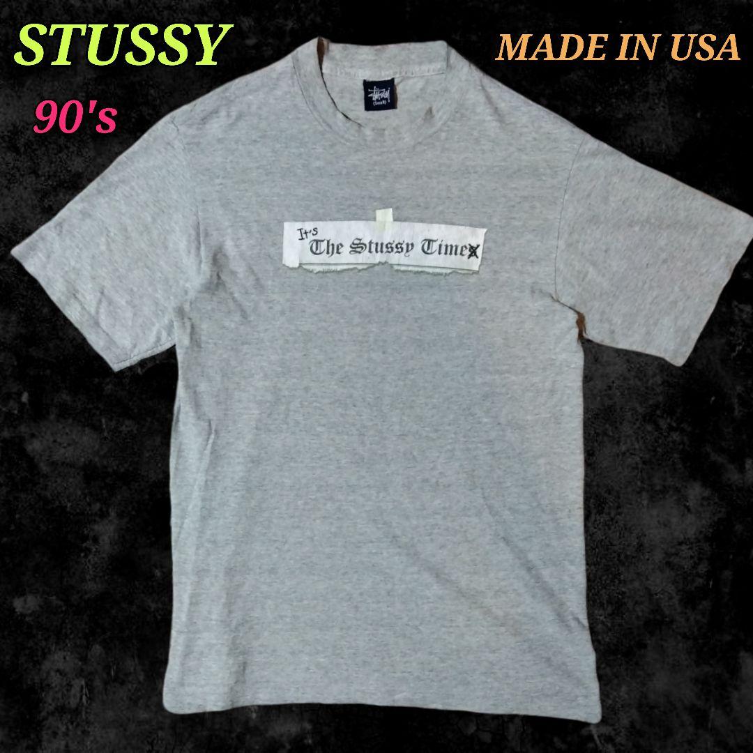 old STUSSY 90's USA製 ニューヨーク・タイムズＴシャツ 7,138円