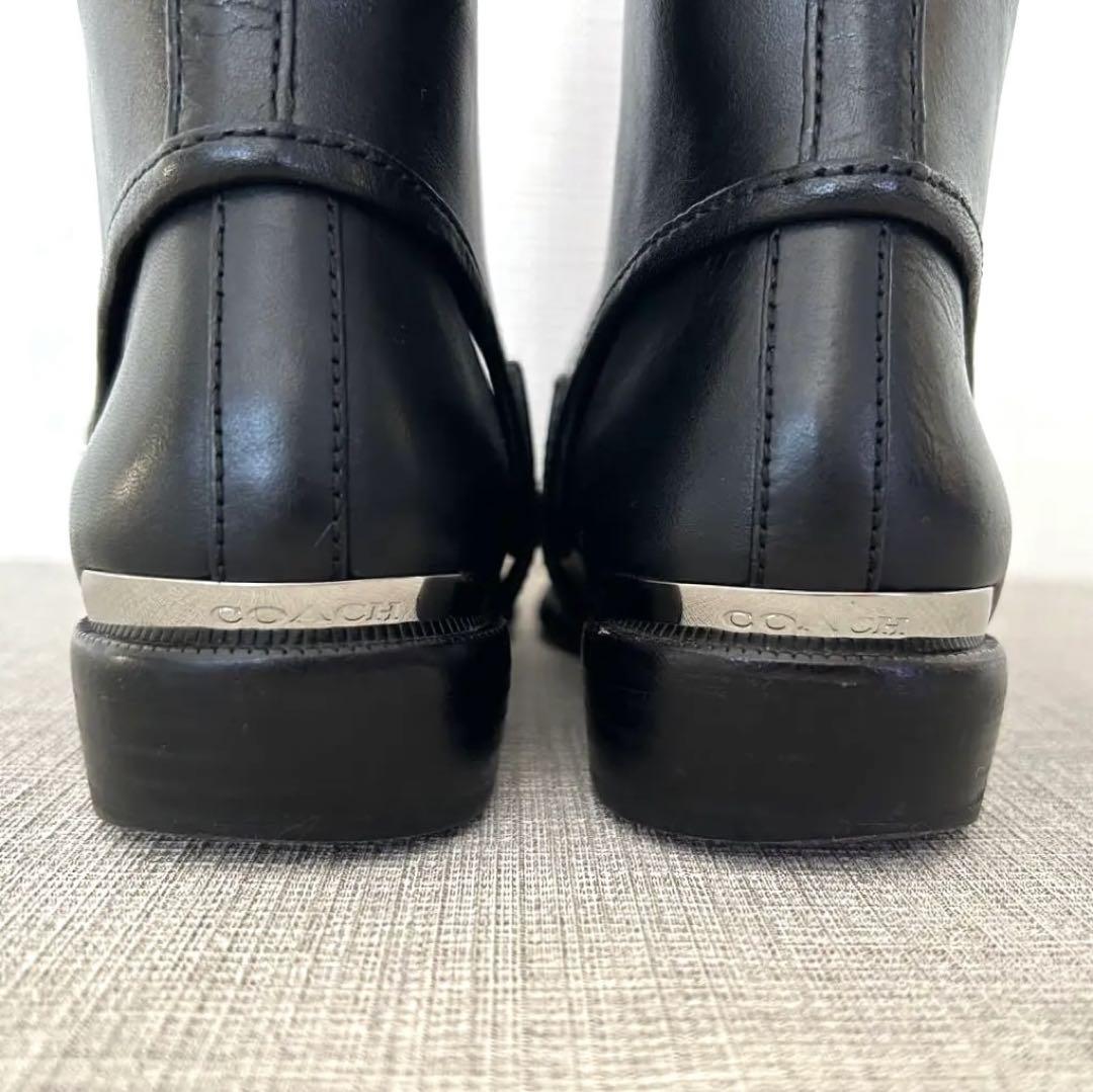COACH コーチ　2WAY サイドゴアブーツ　黒　ロングブーツ　保存袋付き