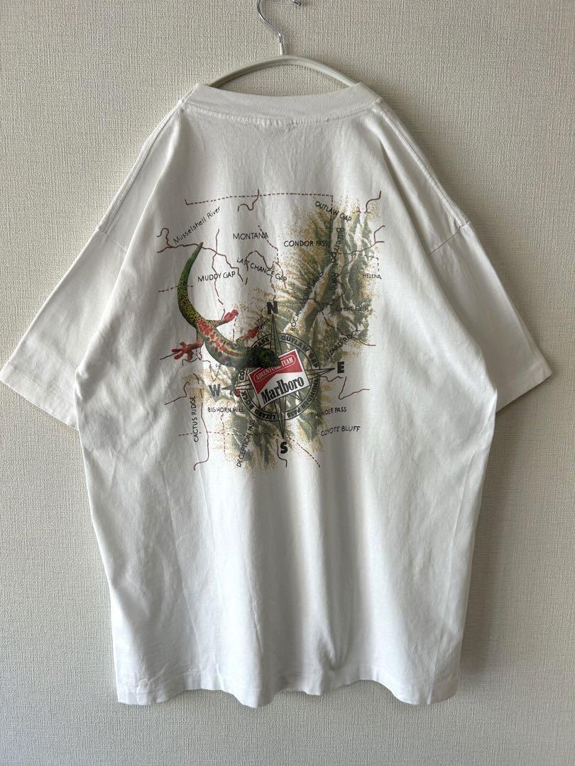 90s USA製 Marlboro マルボロ リザード地図 ヴィンテージTシャツ