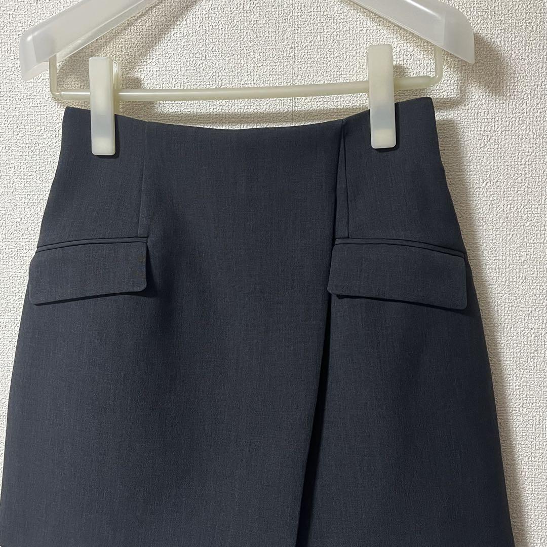 フレイ アイディー/ラップデザインミニスカパン/チャコールグレー/セットアップ フレイ アイディー/ラップデザインミニスカパン
