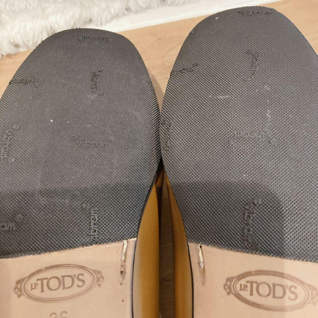 TOD'S】トッズ ブラウン レザーローファー 36 茶 通勤