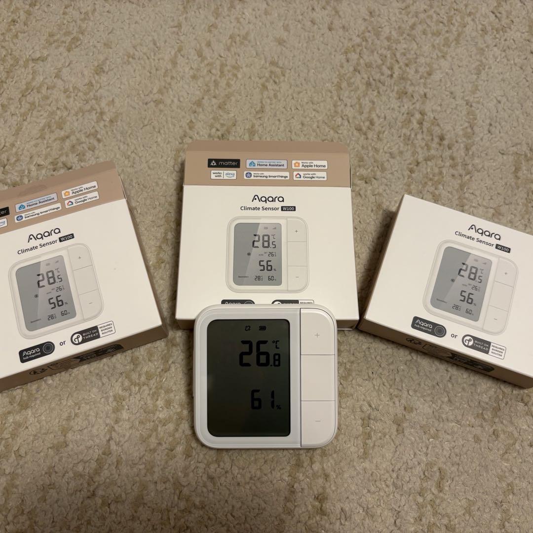 中古品】Aqara 温度計 温湿度計 W100 温度湿度計 Matter対応
