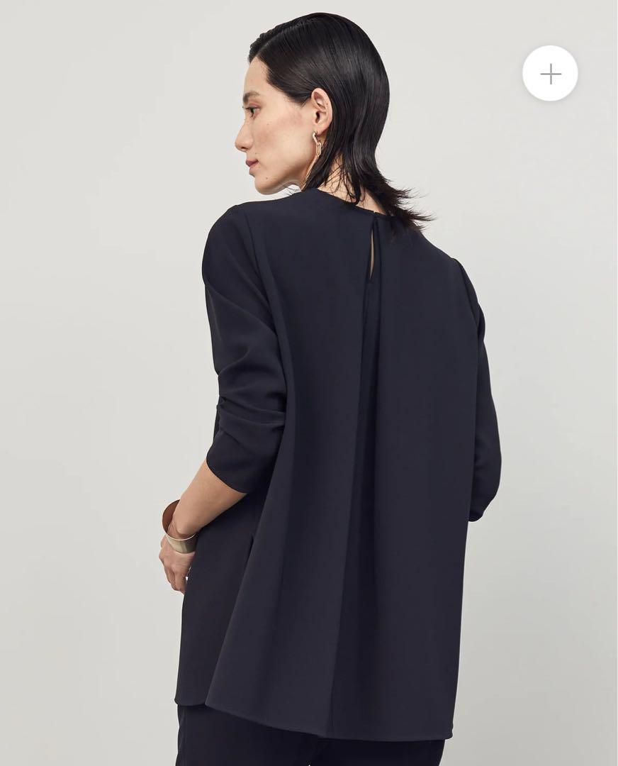 SOÉJU ネイビー Aラインチュニックブラウス soeju AラインチュニックブラウスNAVY