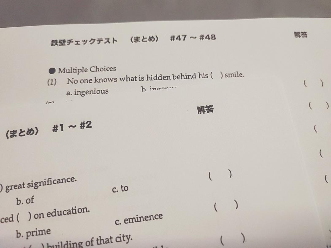 鉄緑会 鉄壁チェックテスト(まとめ)1～48フルセット 駿台 河合塾