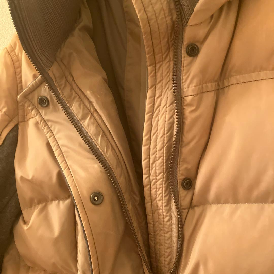 add フード付きダウンジャケット ベージュ・グレー add フード付きダウンジャケット ベージュ・グレー