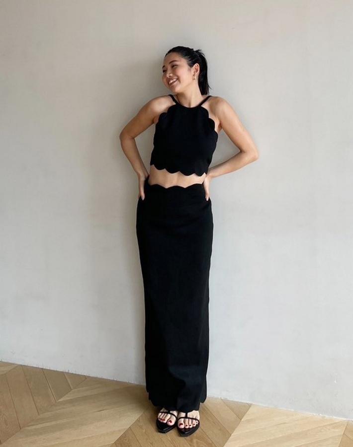 完売品 SeaRoomlynn スカラップアメスリKnitトップス ブラック