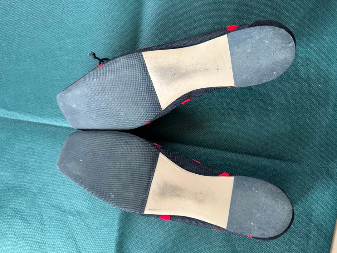 PIPPICHIC スクエア ハート AMBER バレエシューズ