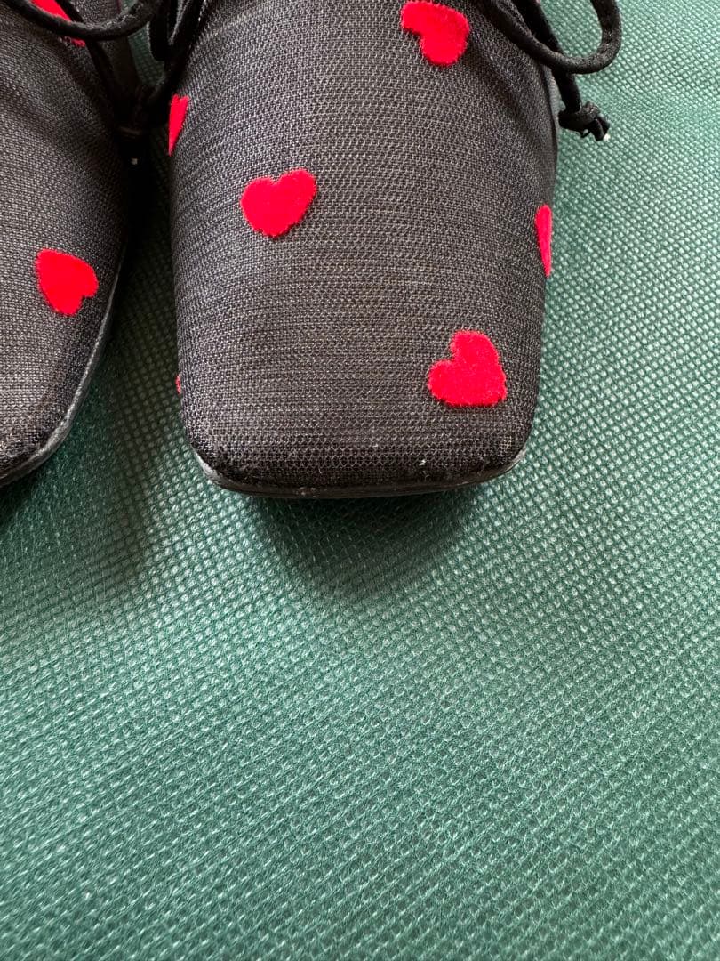 PIPPICHIC スクエア ハート AMBER バレエシューズ