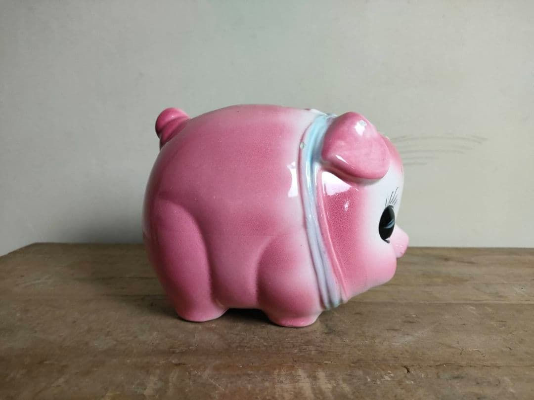 【超レア】King  ビンテージ 貯金箱 アドバタイジング Amazon.co.jp: 昭和レトロ 水森亜土 アドちゃん 陶器貯金箱