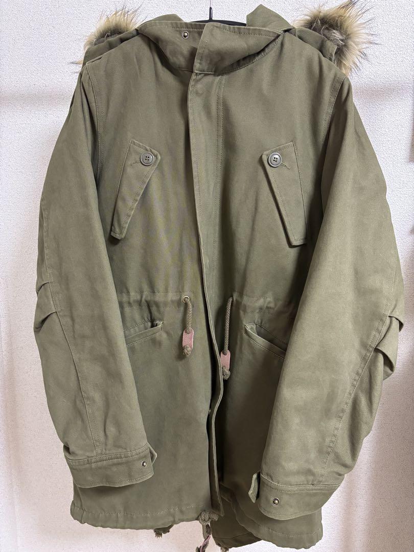 SLY PAODUCTカーキファー付きフード モッズコート 新品 SLY スライ モッズコート ミリタリージャケット ファー付き