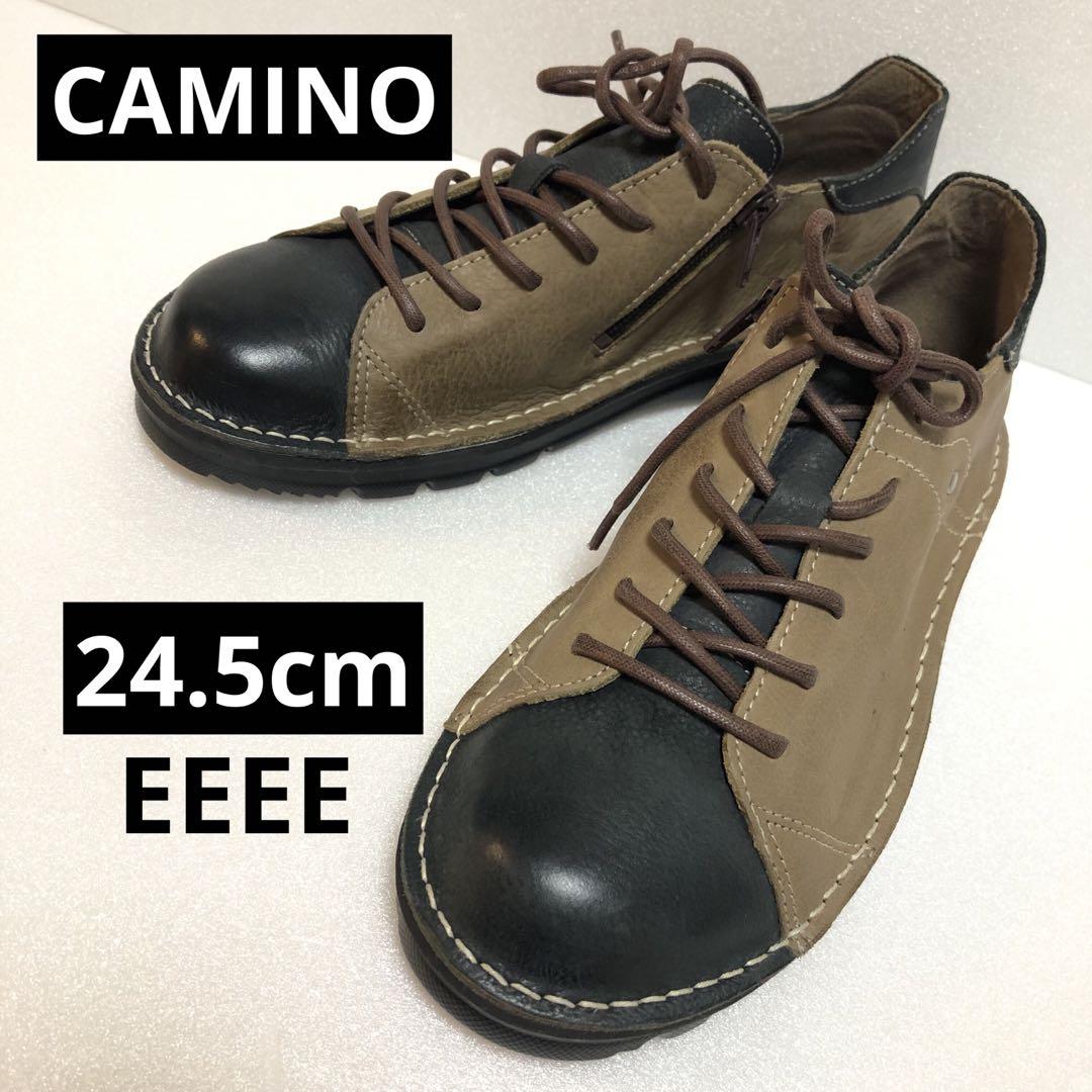 CAMINO カミーノ レザースニーカー 24.5cm EEEE 幅広 日本製