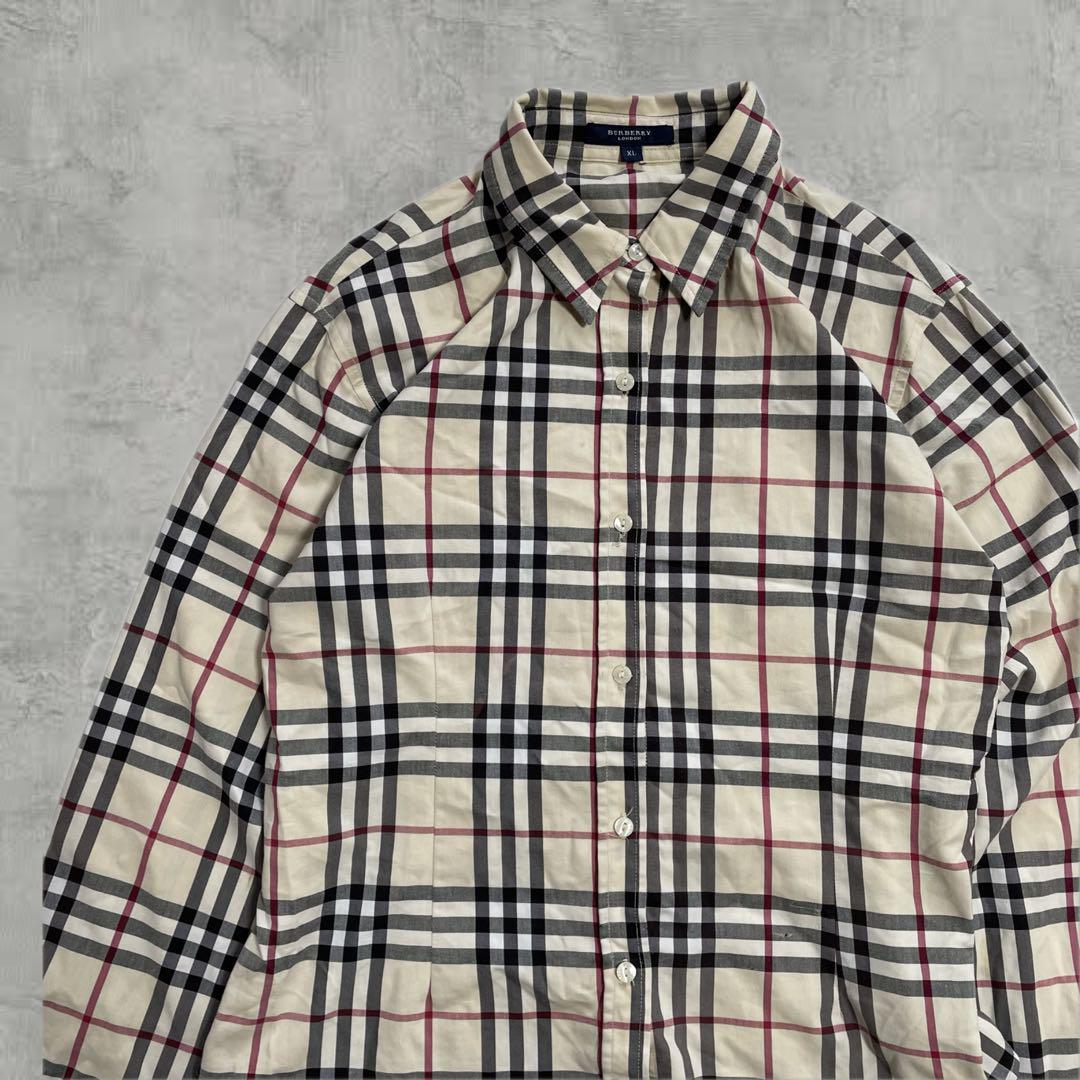 【即発送】Burberry バーバリー ゴルフ ネルシャツ 長袖 チェック柄M
