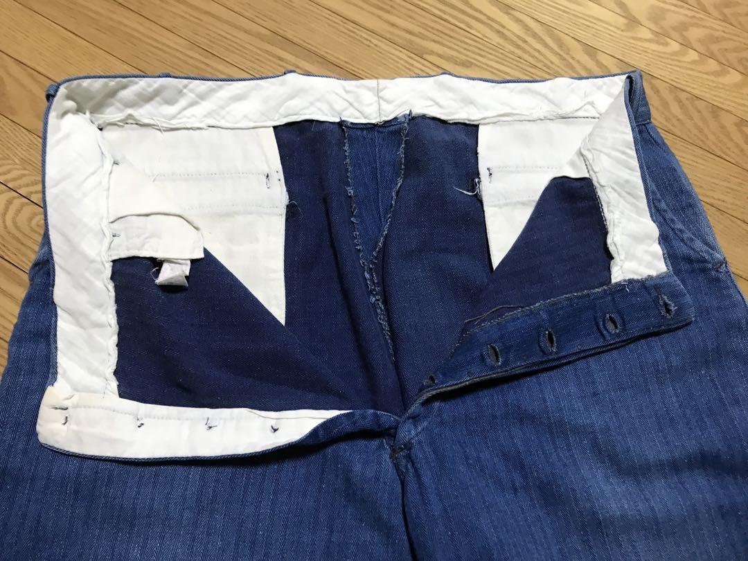 ビンテージ　40s ヘリンボーン　ワークパンツ　希少　ビッグサイズ