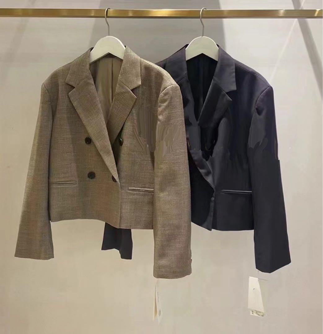 MilaOwen 3ピーススペンサー丈ダブルブレストジャケット