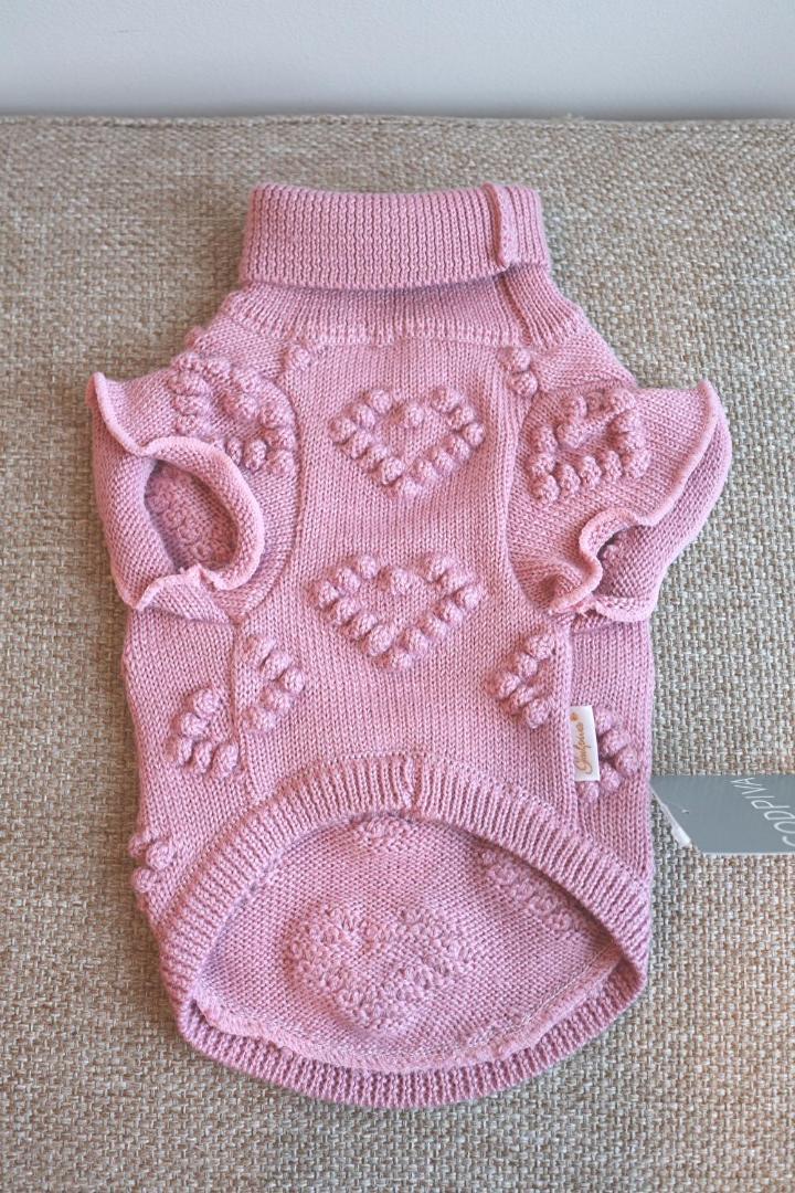 GODPIVA ローゲージHEARTニット PINK Sサイズ
