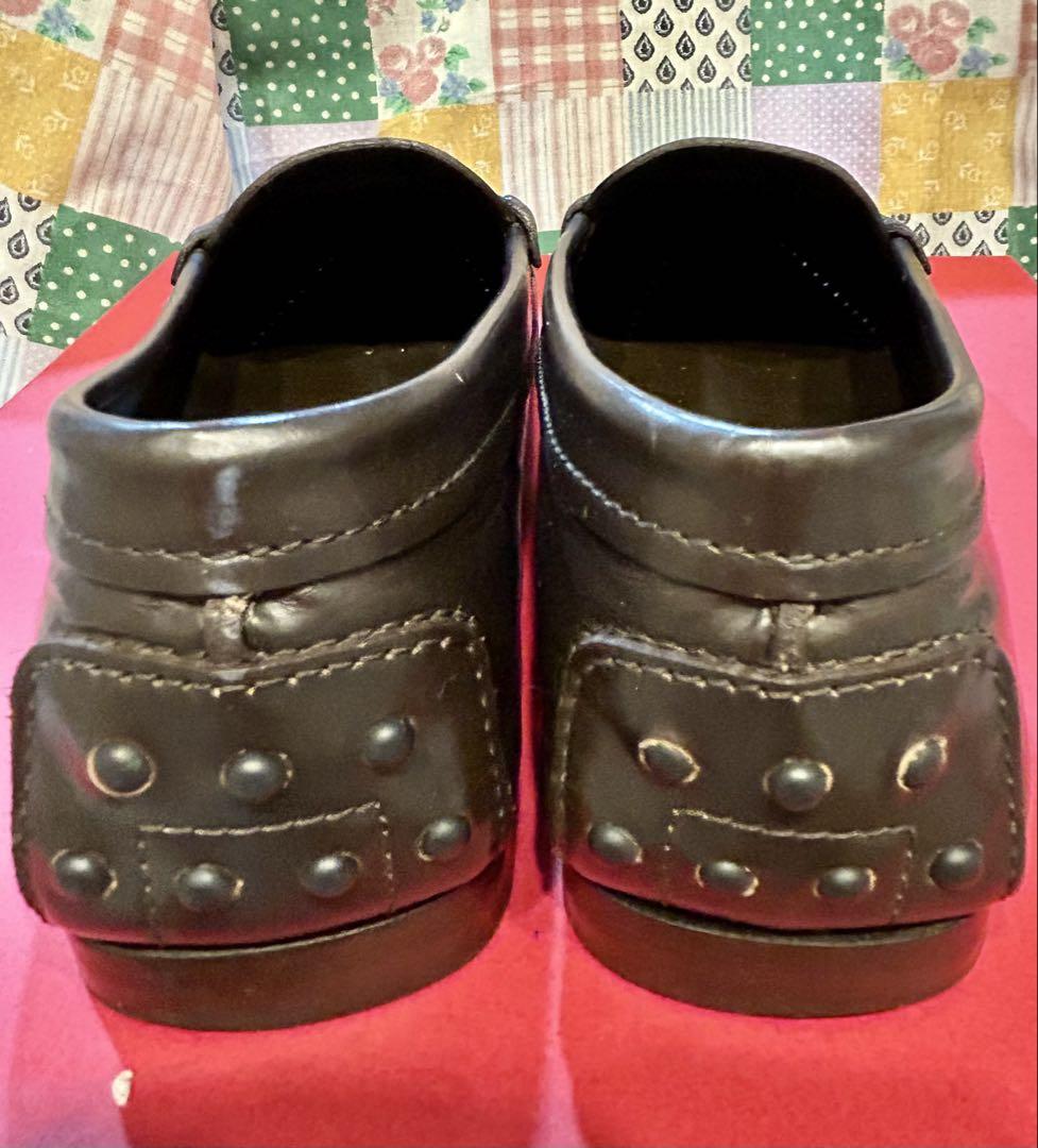 TOD'S ダークブラウン レザー ローファー 36