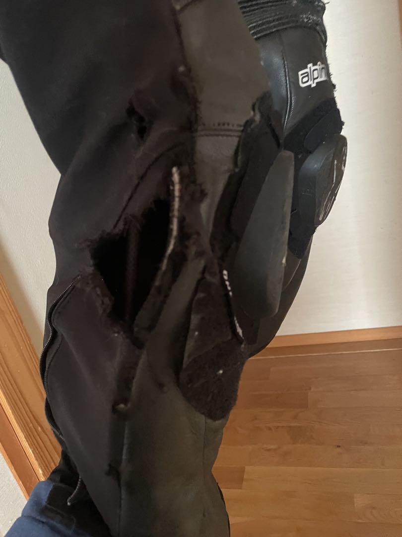 1*5様 alpinestars ブラック革ツナギ ダメージあり