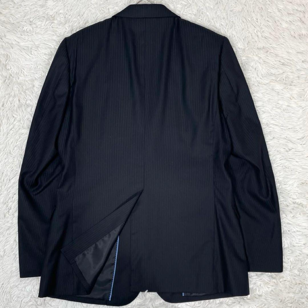 極美品✨シルク混◎ビームスハート スーツ セットアップ パイピング 2B 黒XL