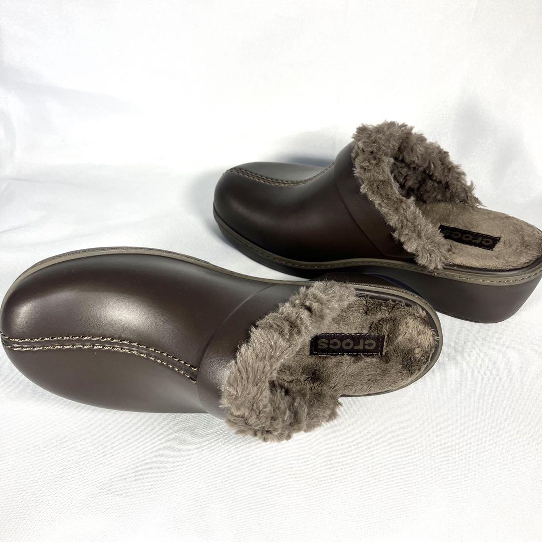 未使用✨Crocs クロックス コブラー ボア付き サボサンダル W8