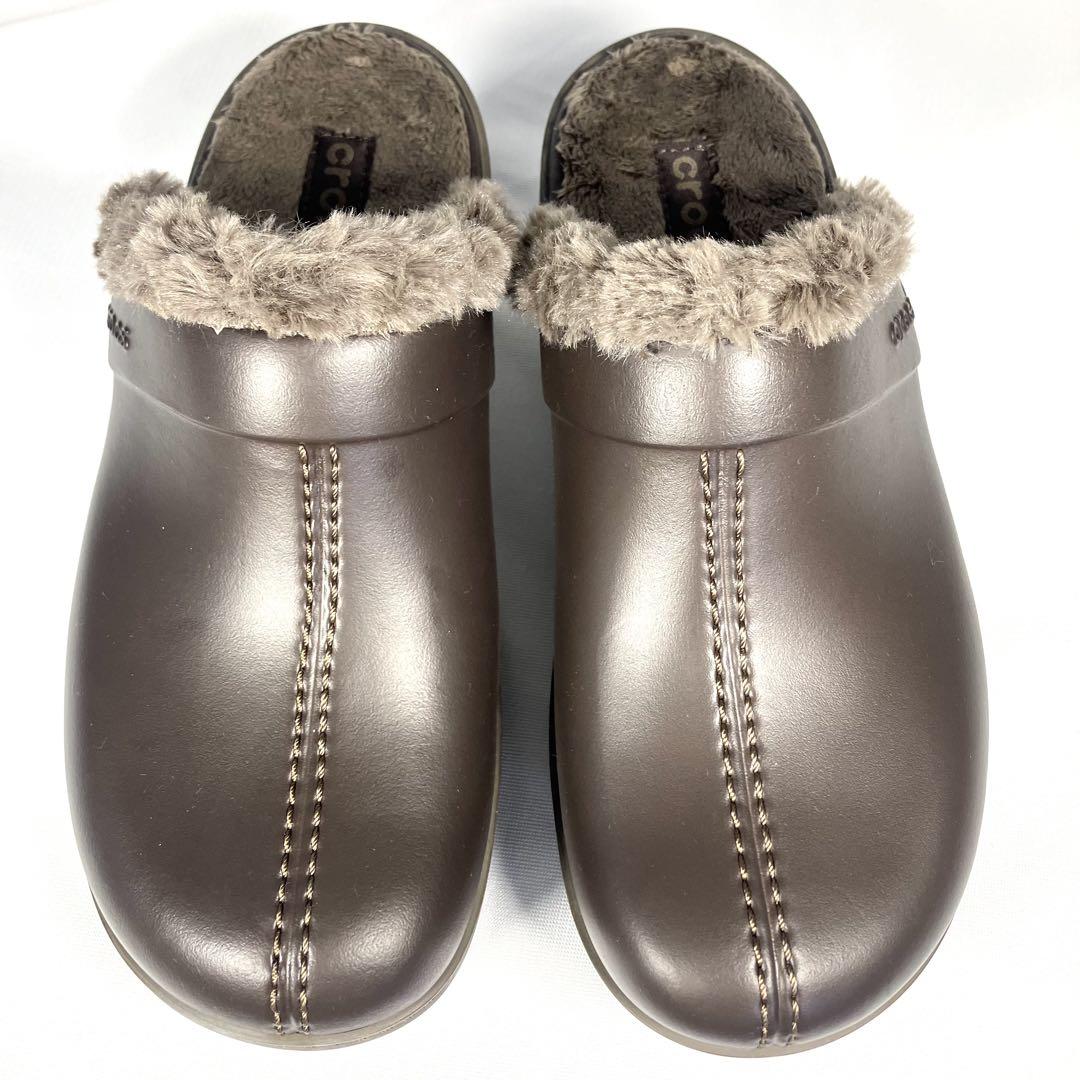 未使用✨Crocs クロックス コブラー ボア付き サボサンダル W8