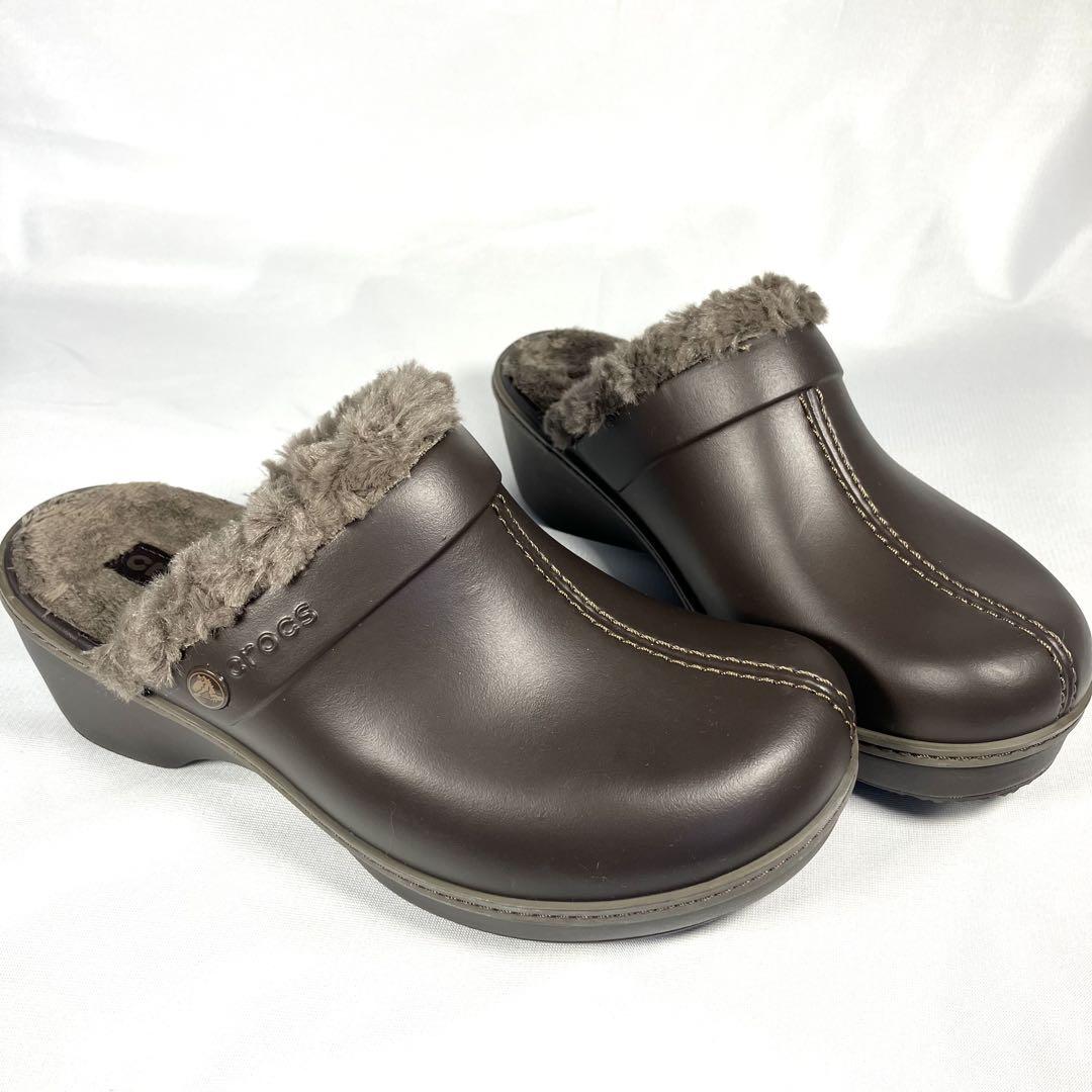 未使用✨Crocs クロックス コブラー ボア付き サボサンダル W8