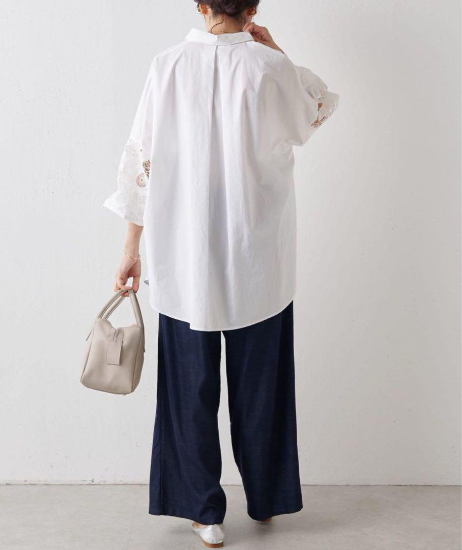 BEARDSLEY 袖レースシャツ