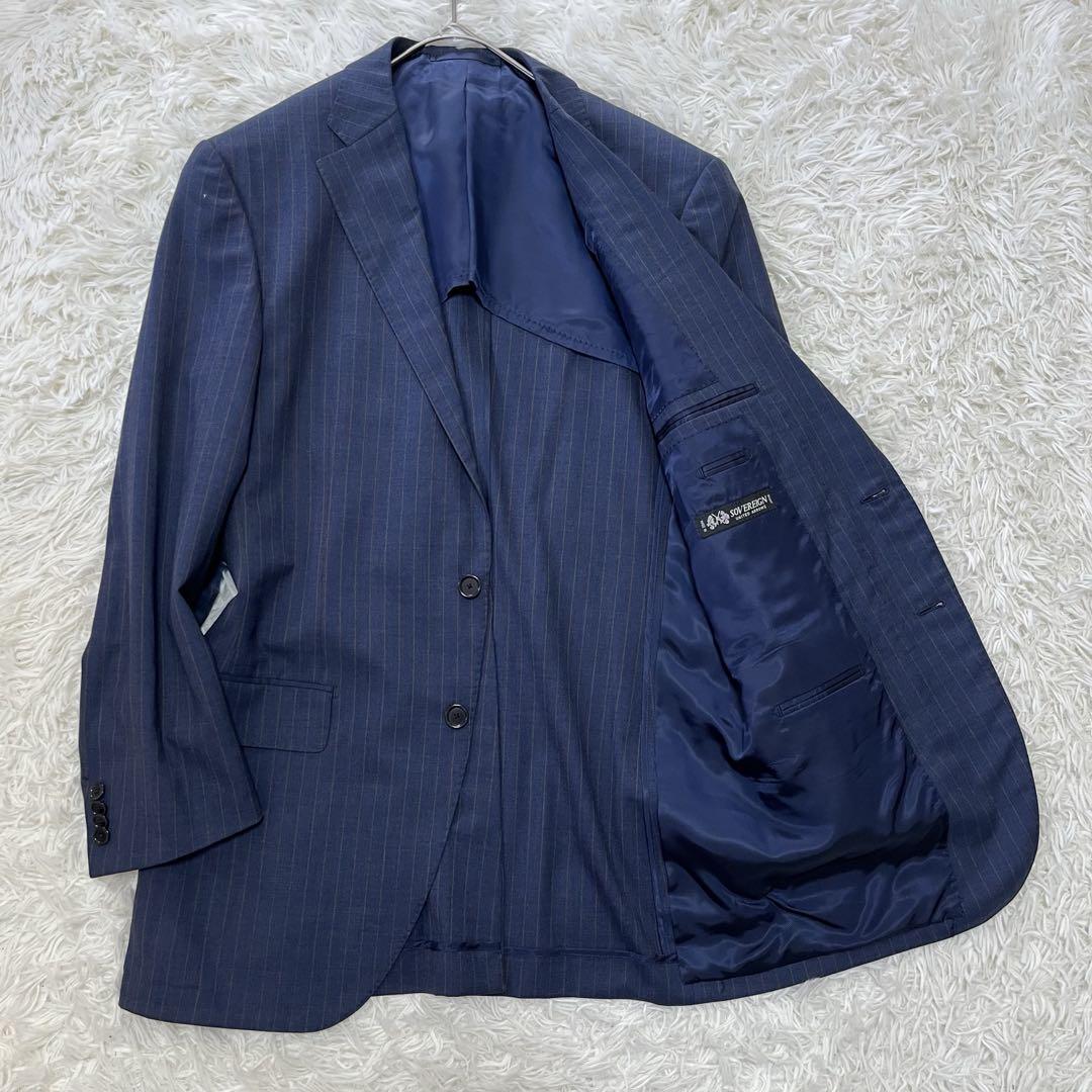 極美品✨XL ユナイテッドアローズソブリン　セットアップスーツ　ネイビー高級