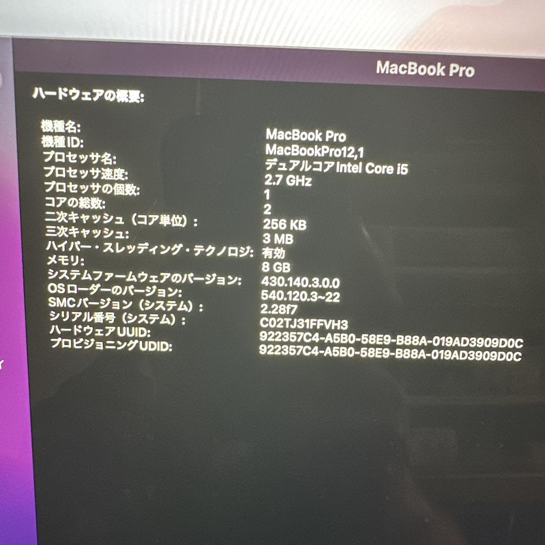 週末限定価格15日迄【美品】Apple MacBook proシルバー 2015