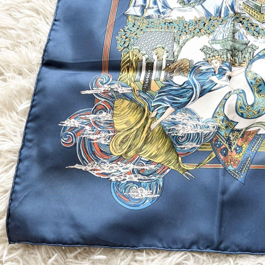 HERMES エルメス カレ90 絹糸の赴くままに シルク スカーフ エルメスカレ90 Au fil de la sole / 絹糸の赴くままに 赤/白