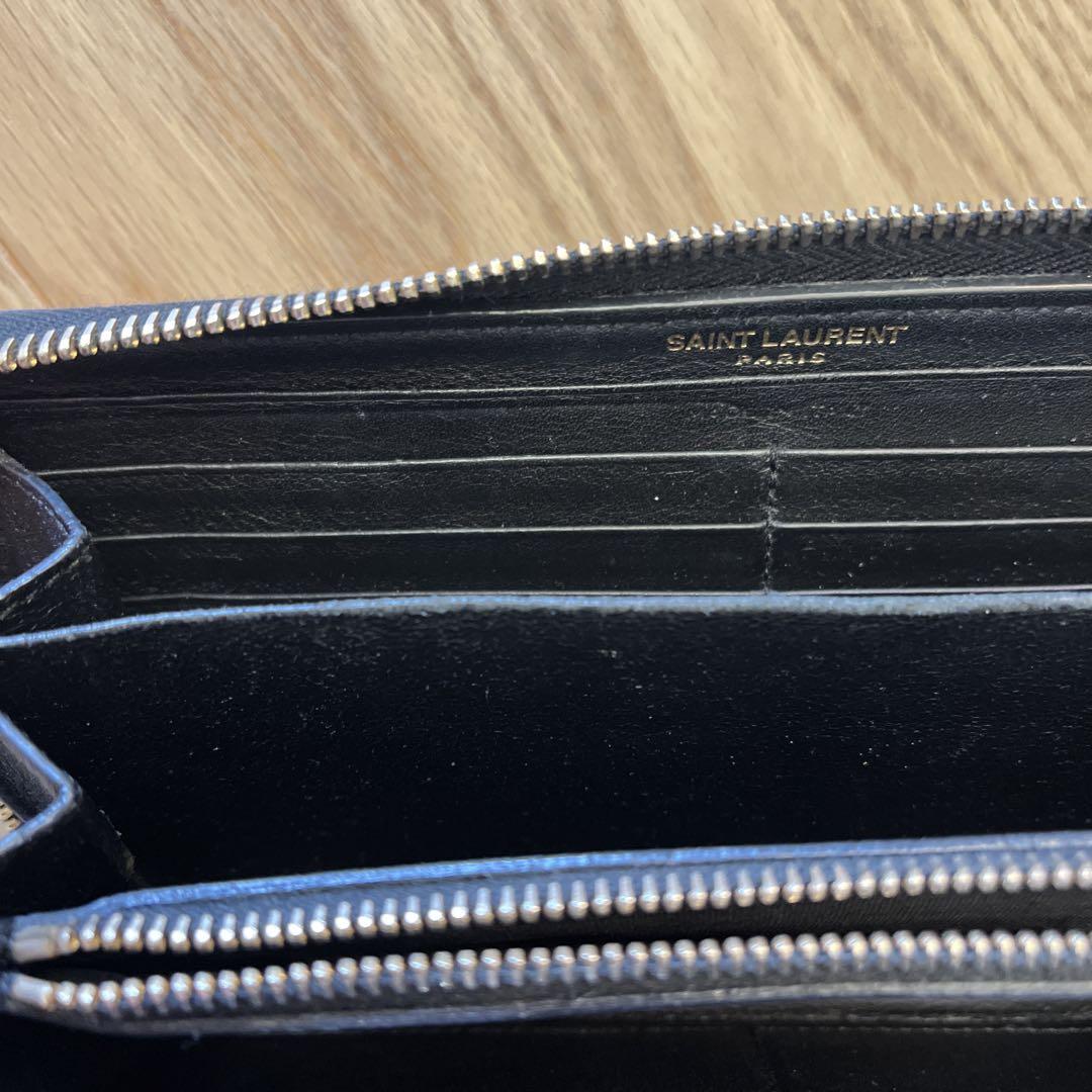 YSL ブラック 長財布 ゴールドファスナー