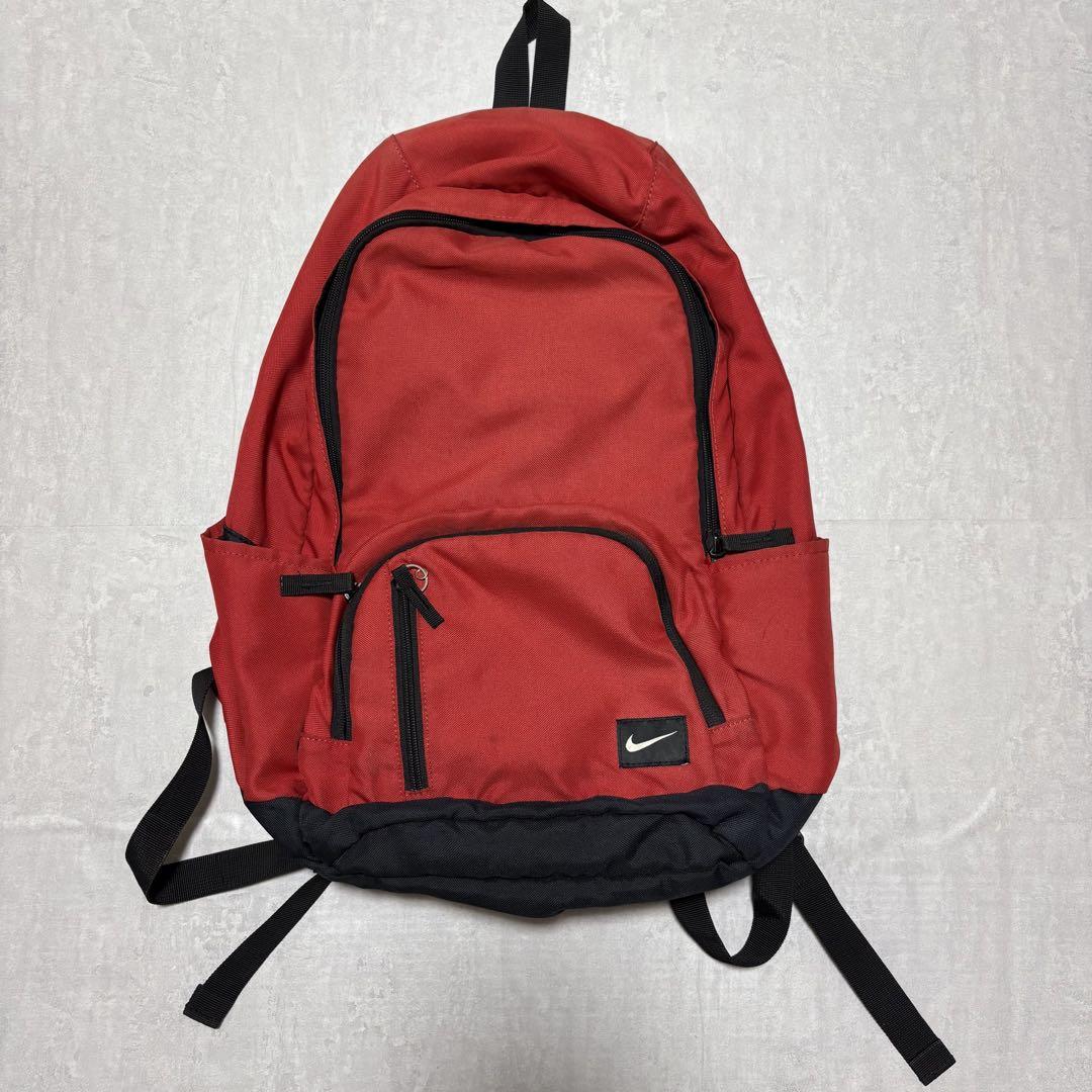 【00s】Nike リュック・バックパック レッド/ブラック　差し色