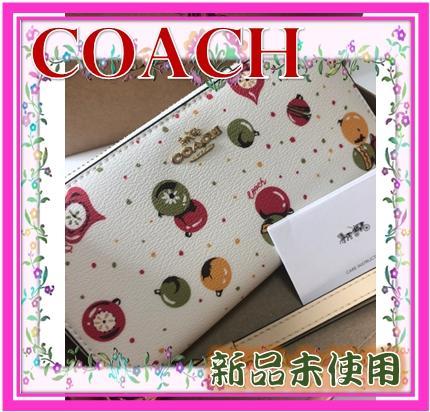 最新情報 COACH オーナメント プリント ジップアラウンド 長財布 ...
