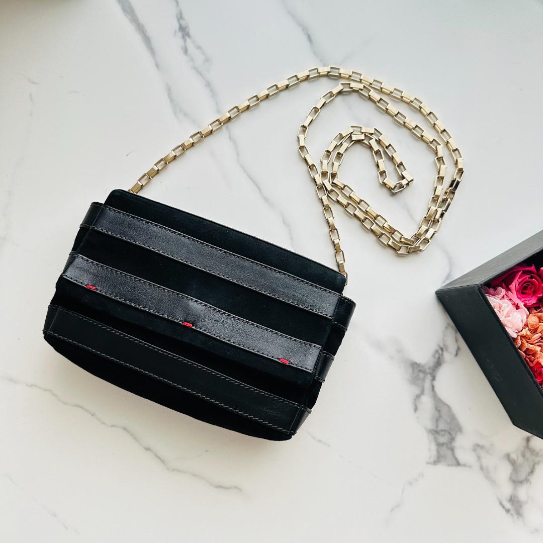 TOMASINI PARIS　ショルダー　スウェード×レザー　チェーン