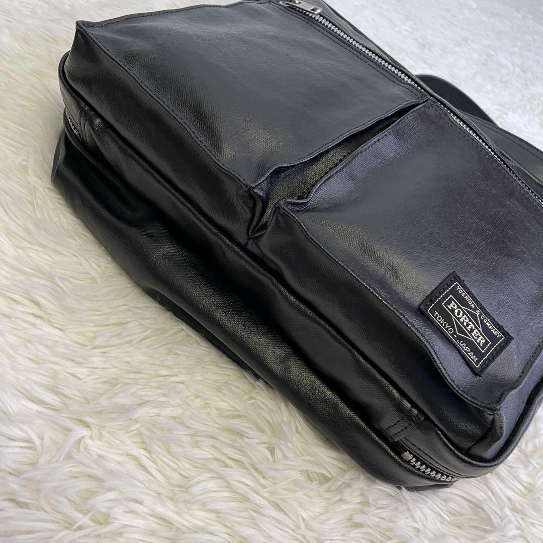 PORTER ポーター フリースタイル ショルダーバッグ ブラック 2層　美品 ✨極美品✨ポーター フリースタイル ブラック ショルダーバッグ