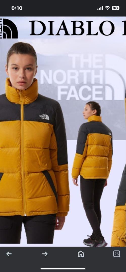 THE NORTH FACE ダウンジャケット オレンジ/黒ヌプシ700フィル