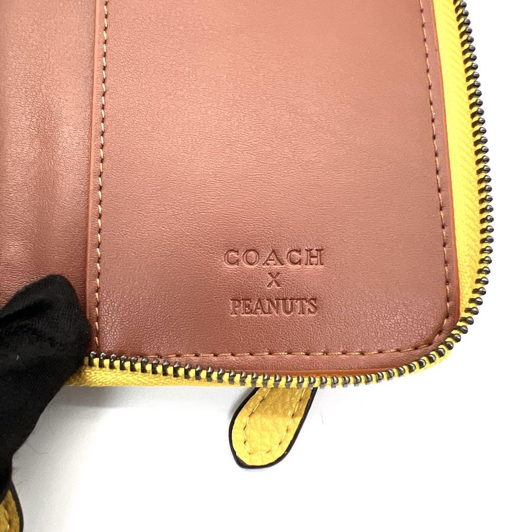 新品未使用 COACH X PEANUTS 二つ折り財布 スヌーピー イエロー