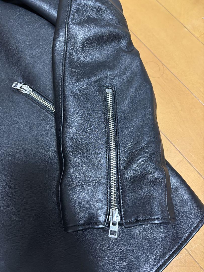 LIDuM リドム レザージャケット　シングル　ラムレザー　 Lサイズ