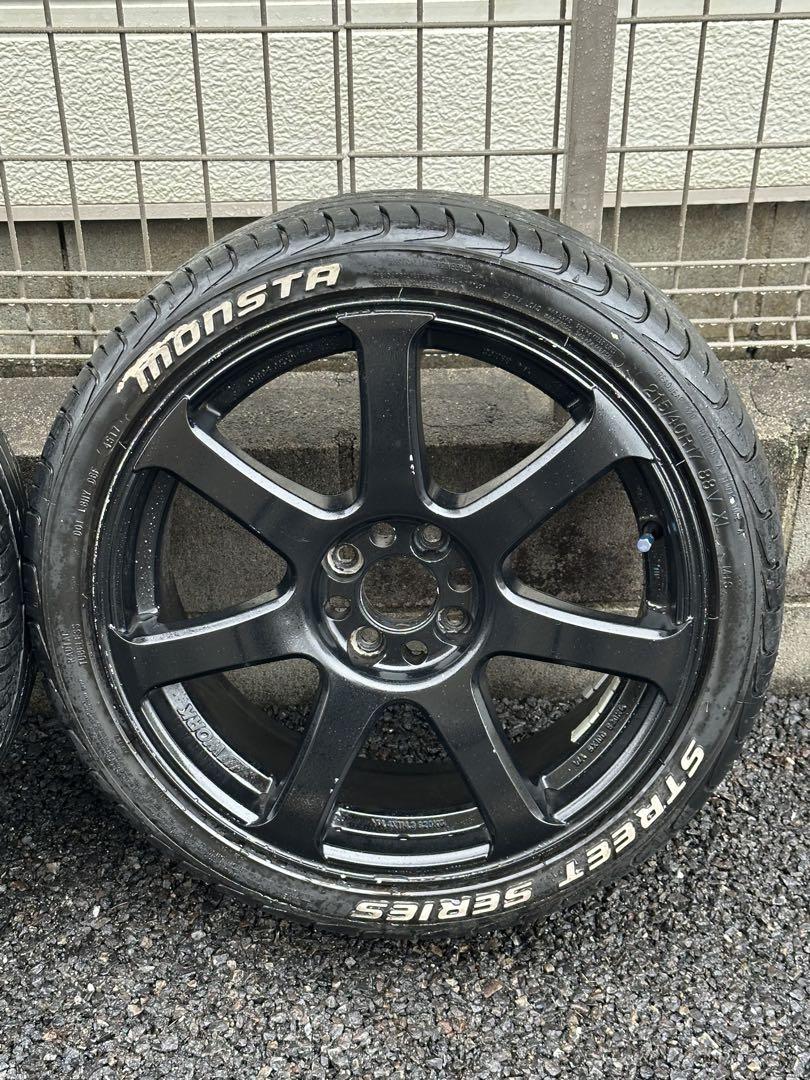 【格安オシャレ】WORK 17インチ スポーク 4穴 コンパクトカー 軽自動車