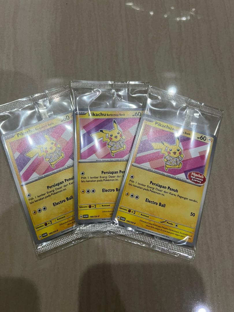ポケモンカード　ピカチュウ バティックバージョン インドネシア限定 3枚セット ポケモンカード ピカチュウ バティックバージョン インドネシア