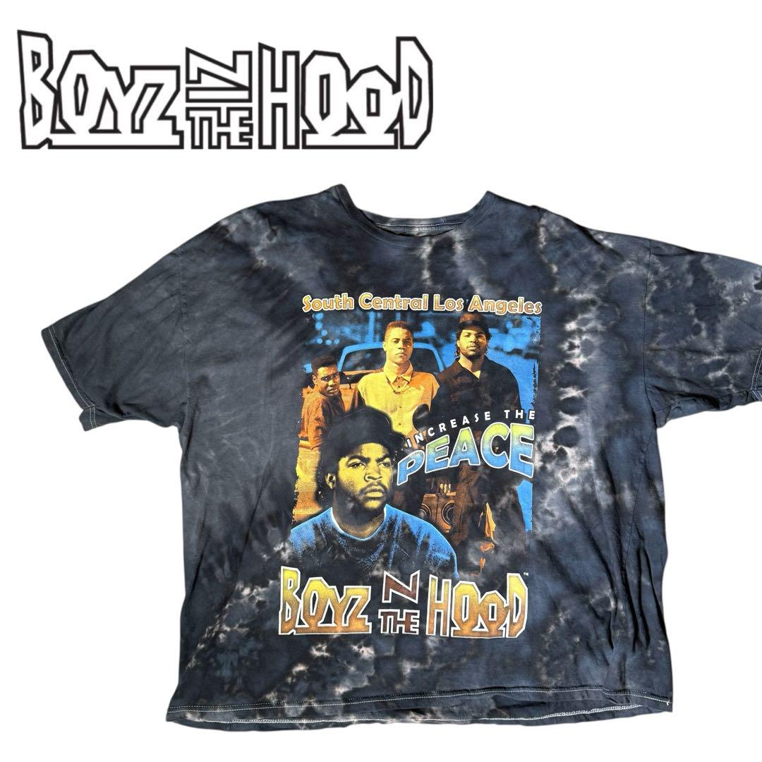 [希少デザイン]BOYZINTHEHOODブラックタイダイムービーtシャツ3XL